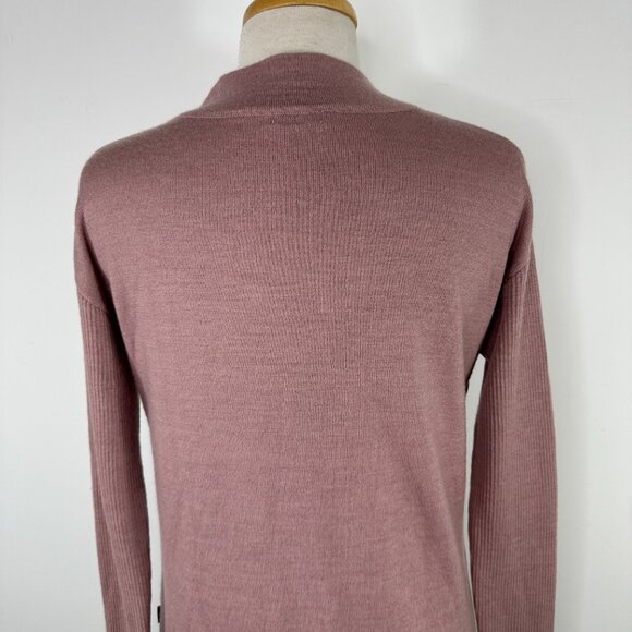 Smartwool Split Merino Wool Blend V-neck Sweater in Taupe Women's Size Small - Picture 12 of 16